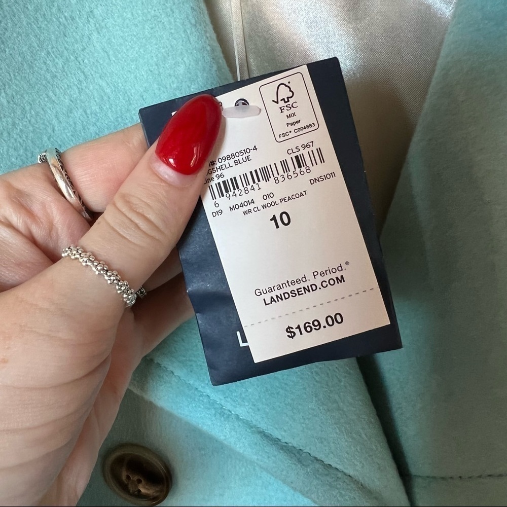 Lands End Blue Wool Peacoat - Picture 5 of 5
